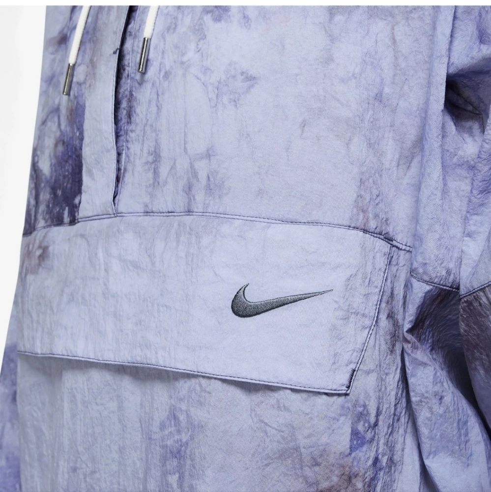 Nike sportswear woven dye pullover windbreaker jacket blue womens - Picture 3 of 3